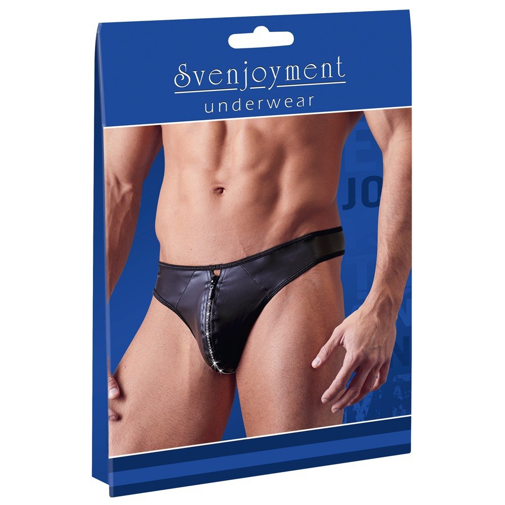 Stringi męskie z kryształkami M